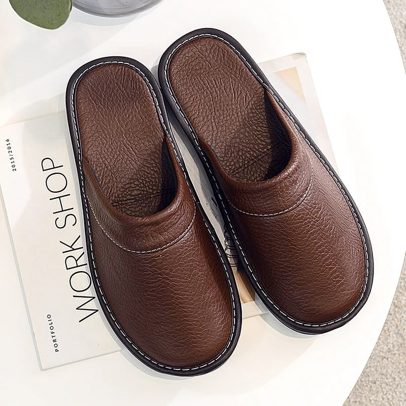 Hugo | Comfortable Vegan Leather Slippers – Luxury & Relaxation