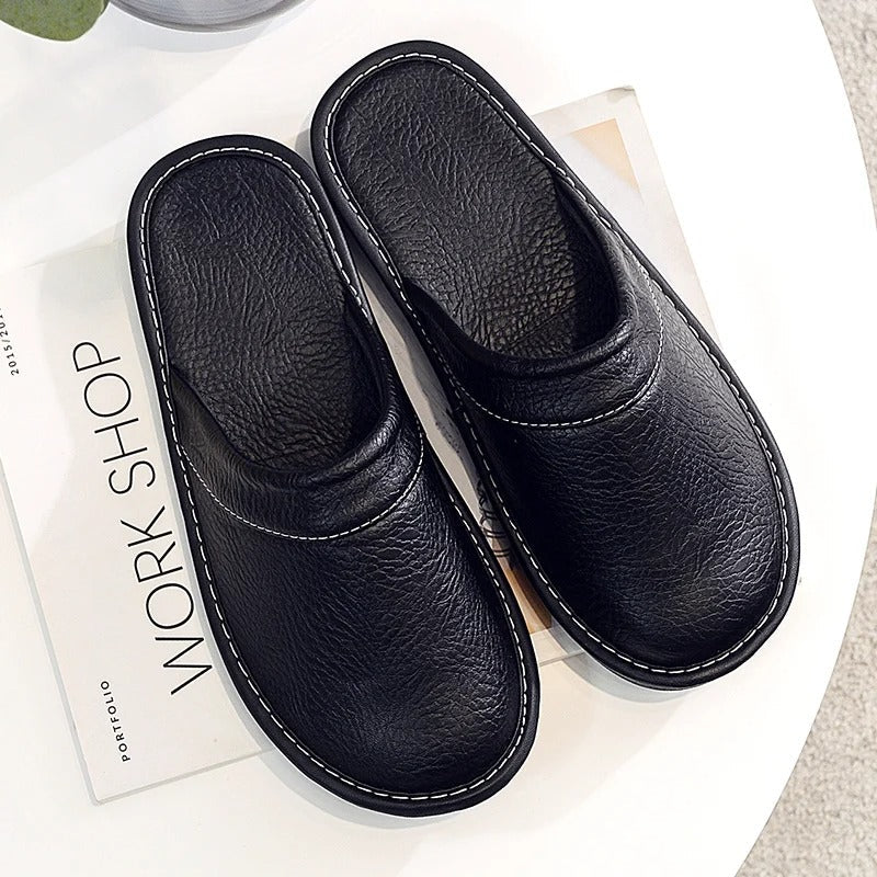 Hugo | Comfortable Vegan Leather Slippers – Luxury & Relaxation