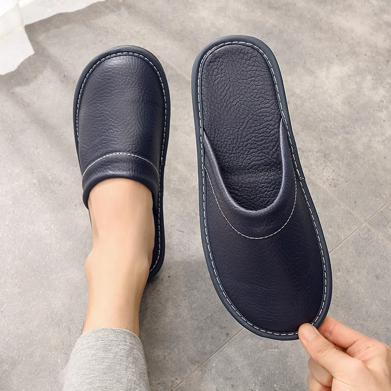 Hugo | Comfortable Vegan Leather Slippers – Luxury & Relaxation