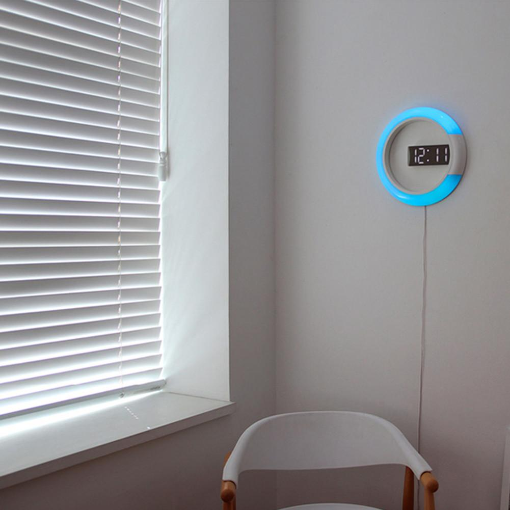 HaloTime - Circular LED Digital Clock with Ambient Glow