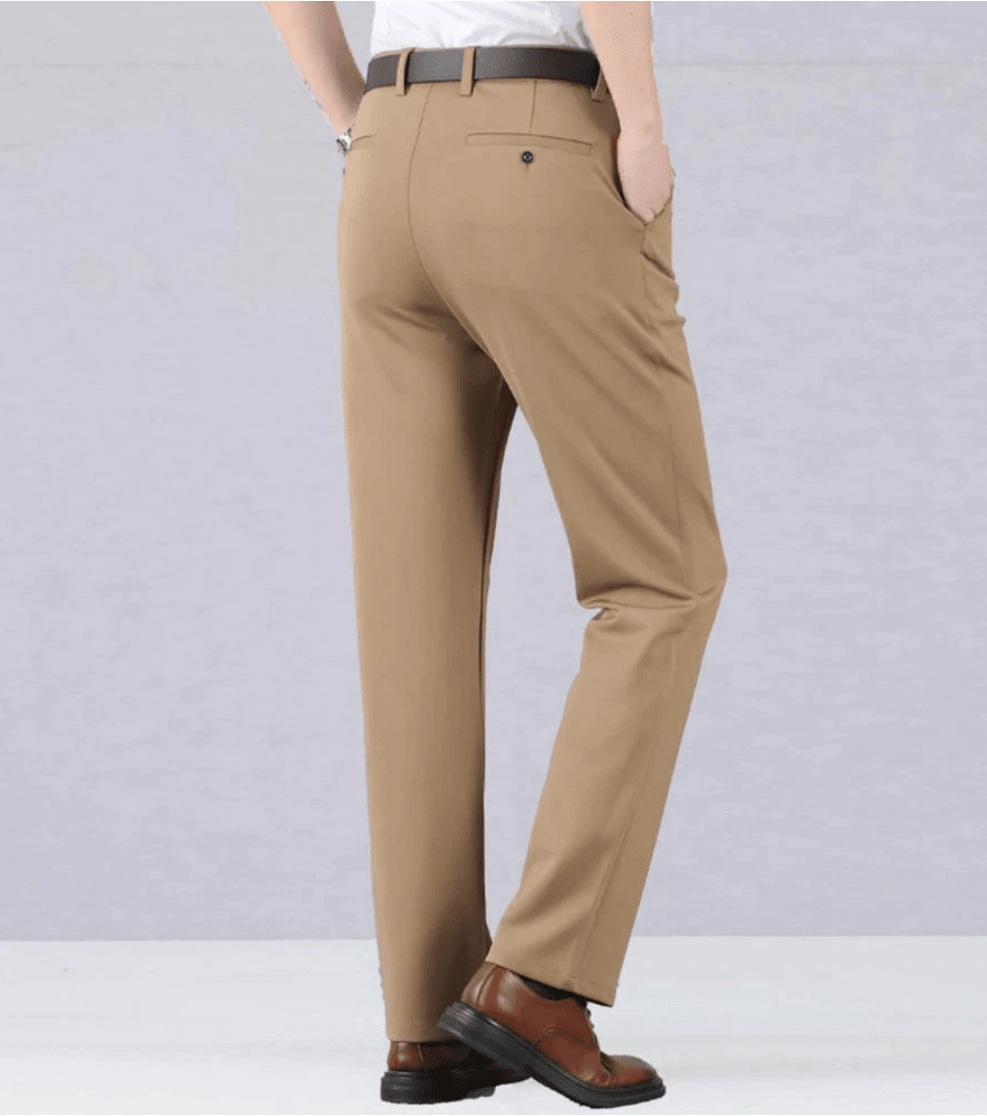 James - Slim Fit Trousers with Elastic Waistband