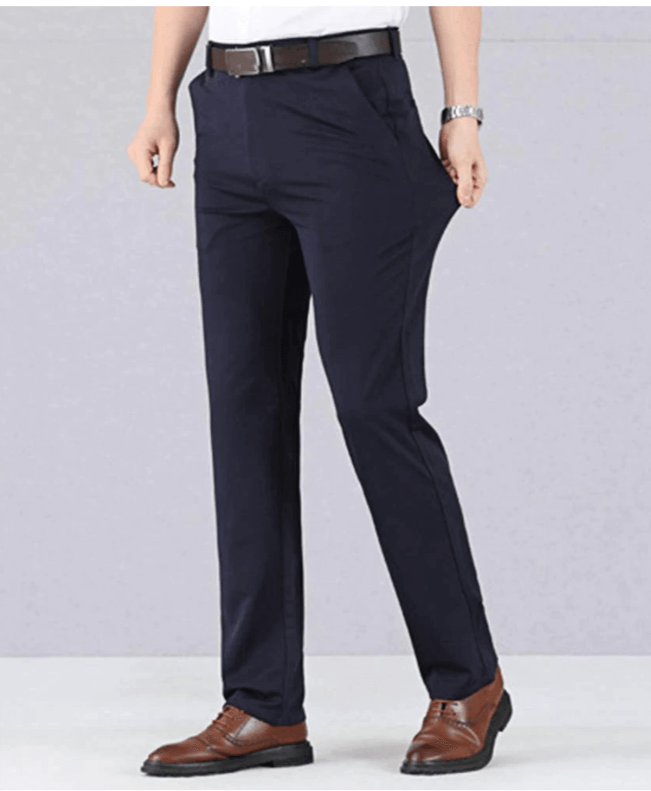 James - Slim Fit Trousers with Elastic Waistband