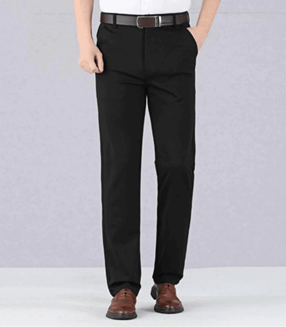 James - Slim Fit Trousers with Elastic Waistband