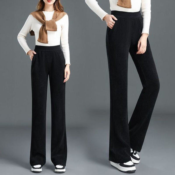 Liva - Comfortable pants with wide leg and elastic waistband
