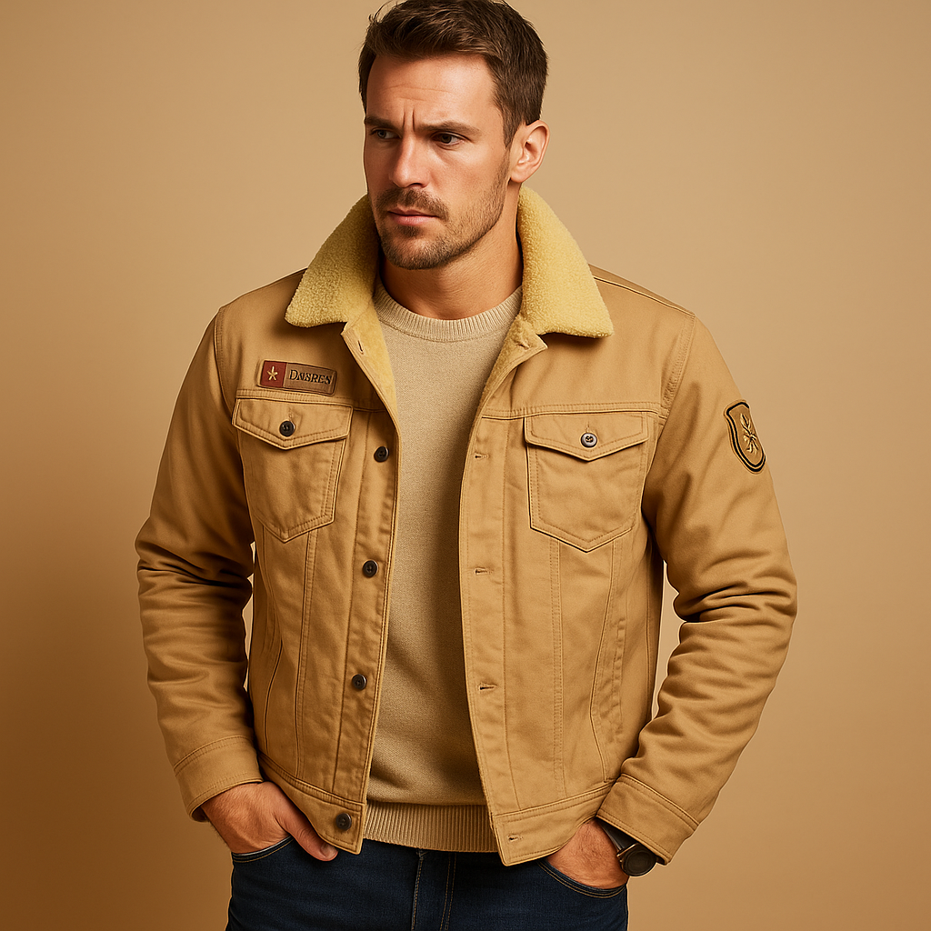 Warm Fleece Pullover with Reinforcement for Men | Daan