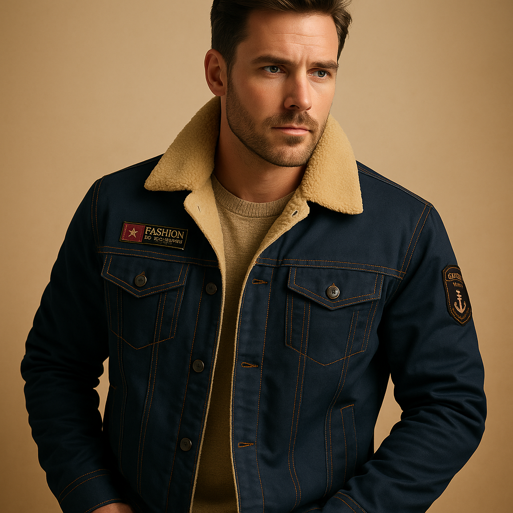Warm Fleece Pullover with Reinforcement for Men | Daan